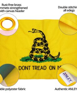 Anley Fly Breeze 3x5 Foot Don't Tread On Me Flag - Vivid Color and Fade proof - Canvas Header and Double Stitched - Flags Polyester with Brass Grommets 3 X 5 Ft Polyester - 3 x 5Ft 18 711SGEtKdcL