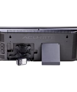 AcuRite Large Digital LED Oversized Wall Clock with Date, Temperature and Fold-Out Stand, 18-Inch, Red 22 711SYuwNedL