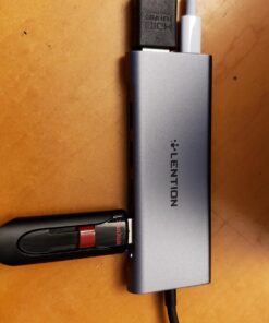 LENTION USB-C Multi-Port Hub with 4K HDMI Output, 100W PD, 4 USB 3.0 5Gbps Compatible 2023-2016 MacBook Pro, New Mac Air & Surface, Chromebook, iPhone 15, More, Stable Driver Adapter (C35, Space Gray) 30 711TFZ4R2aL