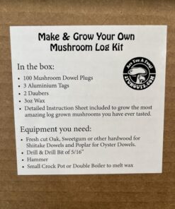2funguys Shiitake Plug Spawn Starter Kit - Grown Your Own Mushrooms 25 711TSXs70mL