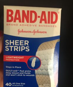 Band-Aid Brand Tru-Stay Sheer Strips Adhesive Bandages for First Aid and Wound Care, All One Size, 40 ct 40 Count (Pack of 1) 45 711UTJDFGUL 1