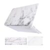 MOSISO Compatible with MacBook Pro 13 inch Case M2 2023, 2022, 2021-2016 A2338 M1 A2251 A2289 A2159 A1989 A1708 A1706, Plastic Pattern Hard Shell Case&Keyboard Cover&Screen Protector,White Marble 9 711UrUkdXOL