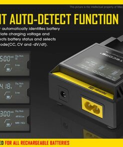 Alternative view of Nitecore D2 Charger with LCD Display Universal Smart Charger For Rechargeable Batteries IMR/Li-ion/LiFePO4/Ni-MH/Ni-Cd