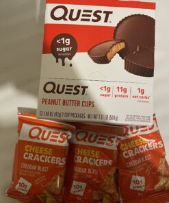 Quest Nutrition High Protein Low Carb, Gluten Free, Keto Friendly, Peanut Butter Cups, 12 Count (Pack of 1) (total- 17.76 Ounce) 38 711VMqx7zCL 1