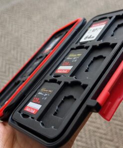 Kiorafoto Professional Water-Resistant Anti-Shock Holder Storage SD SDHC SDXC TF Memory Card Case Protector Cover with Carabiner for 12SD Cards & 12 Micro SD Cards for 12 SD + 12 Micro SD 45 711VRyWGxJL