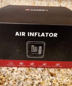 LASFIT AIR CR1 Tire Inflator Portable Air Compressor, 2in1 150PSI Cordless 12V DC Electric Auto Pump w/Digital Pressure Gauge, 3X Fast Inflation, 7800mAH Battery, LED Light for Car Bike Motorcycle Black 31 711VnUqs DL