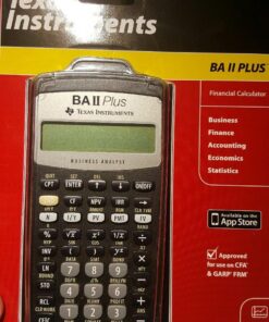Texas Instruments BA II Plus Financial Calculator, Black Medium 20 711Vun8G6RL
