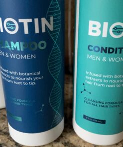 Volumizing Biotin Shampoo and Conditioner Set - Sulfate Free Shampoo and Conditioner for Dry Damaged Hair Care - Thinning Hair Shampoo and Conditioner with Nourishing Biotin and Rosemary Oil (8oz) 8.00 Fl Oz (Pack of 2) 35 711VwNeSHHL
