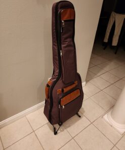 CAHAYA Guitar Bag 40 41 42 Inches 6 Pockets Guitar Case Water Resistent Oxford Cloth 0.5 Inch Extra Thick Sponge Overly Padded for Acoustic Classical Guitar with Anti-theft Pocket CY0150 44 711W6d43qkL