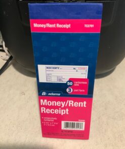 Adams Money/Rent Receipt Book, Carbonless, 3-Part, 2-3/4 x 7-3/16 Inches, 50 Sets per Book (TC2701) 1 18 711XNQHHjLL