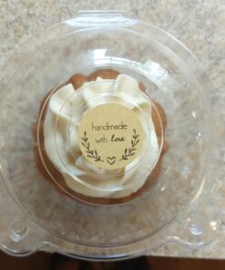 Hewnda 100 Pack Plastic Single Individual Cupcake Muffin Dome Holders Cases Boxes Cups Pods,Great for parties or cake/muffin sales 39 711XQ0 DGOL