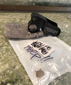 JARLINK 30X 60X Illuminated Jewelers Loupe Magnifier, Foldable Jewelry Magnifier with Bright LED Light for Gems, Jewelry, Coins, Stamps, etc Black 35 711XTvEZFL