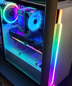 Skytech Gaming Archangel Gaming Computer PC Desktop – Ryzen 5 5600X 3.7GHz, RTX 3060 TI 8G, 1TB NVMe SSD, 16GB DDR4 3200MHz, RGB Fans, Windows 10 Home 64-bit, 802.11AC Wi-Fi, White 5600X | 3060 TI 25 711XbN40WpL