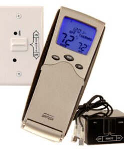 Skytech 9800325 SKY-3301P2 Backlit Programmable Fireplace Remote Control with Thermostat No Blower Control Backlist Display