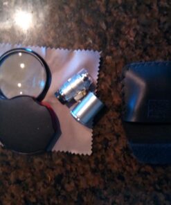 KINGMAS Mini 60x Microscope Magnifying with LED Light Pocket Jewelry Magnifier Jeweler Loupe with 10X Folding Pocket Magnifier 37 711ZFR1QWjL