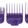 Andis 66345 Nano-Silver Magnetic Attachment 5 Combs with Long-Lasting Performance - Sizes 6", 8", 4", 3/8", 2", Provide Professional Haircuts and Styles – Purple Small (Pack of 1) 22 711ZfNxQ9DL