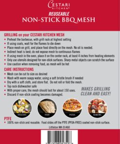 Cestari BBQ Grill Mats Non Stick Grill Toppers- Extra Large Cut to Fit - Pizza Oven Screen - Heavy Duty PFOA Free Grill Mesh Set of 2 22 711a2VWH EL