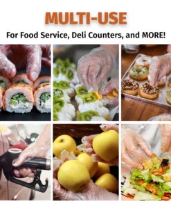 GORILLA SUPPLY 500 BPA Free Premium Disposable Gloves Poly PE LDPE Plastic for Kitchen Food Handling Food Prep Latex & Powder Free (500 Count, Large) Large (Pack of 500) 10 711b3zbALRL