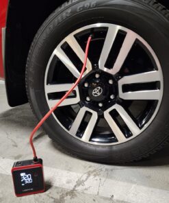 LASFIT AIR CR1 Tire Inflator Portable Air Compressor, 2in1 150PSI Cordless 12V DC Electric Auto Pump w/Digital Pressure Gauge, 3X Fast Inflation, 7800mAH Battery, LED Light for Car Bike Motorcycle Black 32 711bPWfbLaL