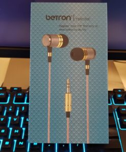 Betron YSM1000 Earphones in Ear Headphones Wired 3.5mm Jack Tangle-Free Cable Case and Noise Isolating Earbuds 34 711bWfYN8iL