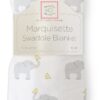 SwaddleDesigns Marquisette Swaddling Blanket, Premium Cotton Muslin, Elephant and Pastel Yellow Chickies 21 711bXwltjpL
