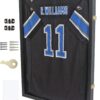Jersey Display Frame Case Lockable, Large Sport Jersey Shadow Box with 98% UV Protection Acrylic and Hanger for Baseball Basketball Football Soccer Hockey Sport Shirt and Uniform (Black Finish) Black Finish 7 711bckYsbYL