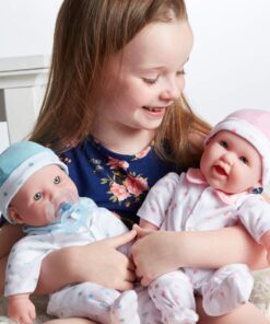 JC Toys - La Baby | Caucasian 16-inch Medium Soft Body Baby Doll | Washable | Removable Purple Outfit w/Hat and Pacifier | for Children 12 Months + Purple Caucasian 21 711biYQ3IIL