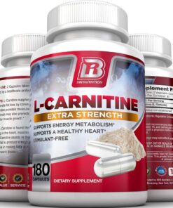 BRI L-Carnitine - 1000mg Premium Quality L Carnitine Amino Acid | Stimulant Free Metabolism Booster for Athletic Performance, Stamina and Heart Health - 180 Vegetable Cellulose Capsules 180 Count (Pack of 1) 14 711bmIksj6L