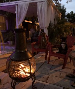 Deckmate Corona 3 Ft. High Outdoor Steel Chimenea Fireplace Model 28063 42 711bpUdPABL