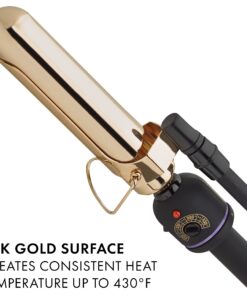 Hot Tools Pro Artist 24K Gold Marcel Iron | Long Lasting Curls, Waves (1-1/4 in) 1-1/4 Inch BARREL 13 711cOx64FWL