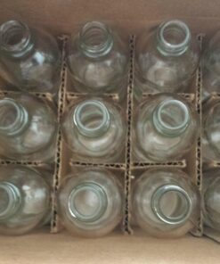 Alternative view of Premium Vials B27-12 Boston Round Glass Bottle with Cap, 4 oz Capacity, Clear (Pack of 12)