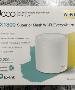 TP-Link Deco WiFi 6 Mesh WiFi System(Deco X20) - Covers up to 2200 Sq.Ft, Replaces Wireless Internet Routers and Extenders, 1-Pack, White WiFi 6 Mesh, 1-pack 24 711drIknprL