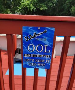 Rogue River Tactical Funny Swimming Pool Sign Metal Tin Sign Indoor Outdoor No Pee in Pool OOL Swim 20 711eWuo6u6L