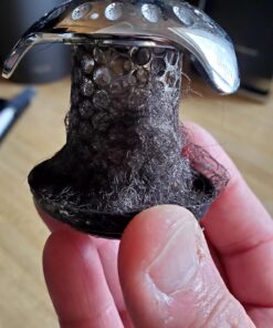 TubShroom Ultra Revolutionary Bath Tub Drain Protector Hair Catcher/Strainer/Snare Stainless Steel, 1-Pack, Silver Stainless Single 46 711euqdGk L