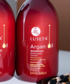 Luseta Argan Oil Sulfate Free Shampoo and Conditioner Set 2 x16.9Fl Oz Thickening for Hair Loss - Best for Damaged,Thin, Dry, Curly Hair - Smoothing & Nourishing 16.9 Fl Oz (Pack of 2) 22 711facFEC3L