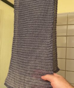 GOSHI Exfoliating Shower Towel - Rip-Resistant Exfoliating Washcloth for All Skin Types - Made in Japan Grey 24 711gXDAduLL