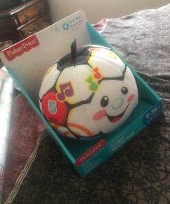 Fisher-Price Laugh & Learn Baby Musical Learning Toy, Singin’ Soccer Ball Plush With Songs Sounds & Phrases For Ages 6+ Months Retail Packaging 25 711gZ9q stL