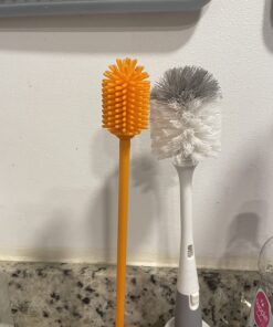 Kitchiny 12.5" Silicone Bottle Brush and Straw Cleaner Brush Set | Bottle Cleaner Brush for Hydroflasks, Insulated Sports Bottles, Straws | Water Bottle Brush Cleaner for Narrow Neck containers Orange 44 711gnoZaAoL