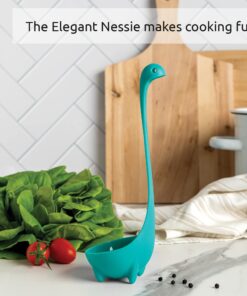 OTOTO Nessie Ladle Spoon - Turquoise Cooking Ladle - Cooking Gifts - Use for Serving Soup, Stew, Gravy & Chili - High Heat Resistant Loch Ness Stand Up Soup Ladle 28 711hgACZZyL