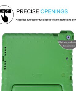 HDE Case for iPad 9.7-inch 2018/2017 Kids Shockproof Bumper Hard Cover Handle Stand with Built in Screen Protector for New Apple Education iPad 9.7 Inch (6th Gen) / 5th Generation iPad 9.7 - Green 24 711i1PIqLZL