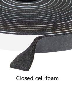 Yotache Adhesive Foam Tape 3 Rolls Total 50 Feet Long 1/2 Inch Wide X 1/8 Inch Thick, Insulation Soundproofing Neoprene Rubber Door Weather Stripping, 3 X 16.5 Ft Each 1/2 x 1/8" 13 711k0SlzzlL