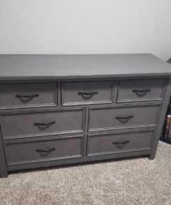 Evolur Belmar Double Dresser in Rustic Grey, Comes Assembled, Included Anti-Tip Kit, Seven Spacious Drawers, Dresser For Nursery, Bedroom, Wooden Nursery Furniture 33 x 18 x 54 inches 22 711kLvFkyL