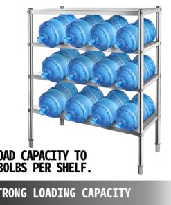 Happybuy Stainless Steel Shelving 47x18.5x60 Inch 4 Tier Stainless Steel Shelving Unit Shelving Units and Storage Heavy Duty Shelf for Kitchen Commercial Office Garage Storage 330lb Per Shelf 20 711klB4Cb L