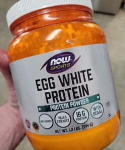 NOW Sports Nutrition, Egg White Protein, 16 g With BCAAs, Unflavored Powder, 1.2-Pound 28 711lZvk7LzL