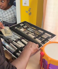 ROMANTICIST 28pc BBQ Accessories Set with Thermometer - The Very Best Grill Gift on Birthday Wedding - Heavy Duty Stainless Steel Grill Set in Case for Outdoor Cooking Camping Grilling Smoking 28PCS SILVER 40 711m0c4bwmL