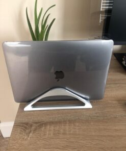 HumanCentric Vertical Laptop Stand for Desks (Silver) | Adjustable Holder to Dock Apple MacBook, MacBook Pro, and Other Laptops to Organize Work & Home Office Silver 40 711o4fbufL