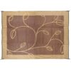Camco 42855 9 by 12 Foot Reversible Brown Tan Leaf Design Breathable Portable Outdoor UV Coated Patio Mat Pad Rug for Picnics and Camping 9' x 12' 33 711oRDyScgL