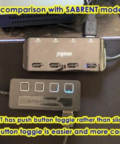 Sabrent 4-Port USB Hub, USB 3.0 Fast Data Hub with Individual LED Power Switches, 2 Ft Cable, Slim & Portable, for Mac & PC (HB-UM43) 40 711oo0XxKgL