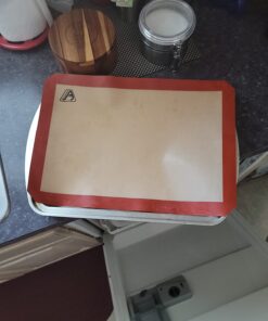 Silicone Baking Mat - Set of 2 Half Sheet (Thick & Large 11 5/8" x 16 1/2") - Non Stick Silicon Liner for Bake Pans & Rolling - Macaron/Pastry/Cookie/Bun/Bread Making - Professional Grade Nonstick Half Sheet 2pk 39 711qNkKRkL 2