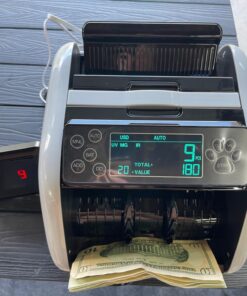 VEVOR Money Counter Machine, Bill Counter with UV/MG/IR/DD/DBL/HLF/CHN Counterfeit Detection, Counting/Value Count/Add/Batch Modes, USD/EUR Money Counting Machine with LCD Display for Small Business 30 711qY2vM2cL
